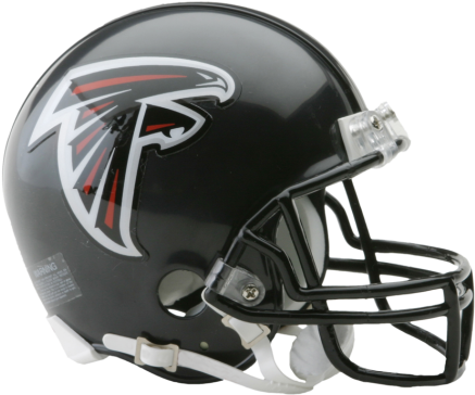 Atlanta Falcons Vsr4 Mini Helmet - Falcons Helmet (475x429), Png Download