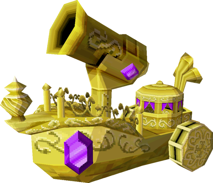 Rupee Ship - Phantom Hourglass Golden Ship (696x600), Png Download