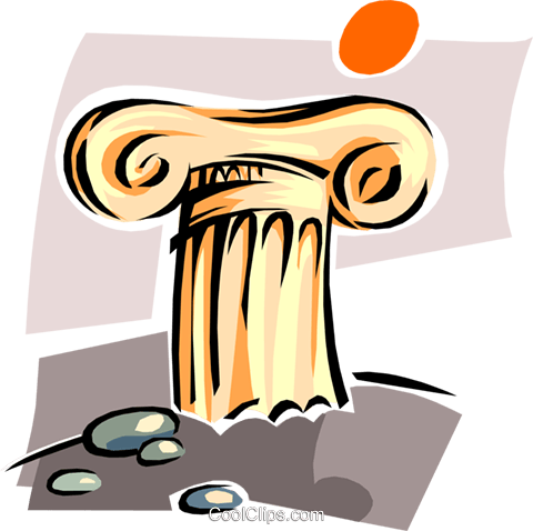 Greek Column Royalty Free Vector Clip Art Illustration - Illustration (480x478), Png Download