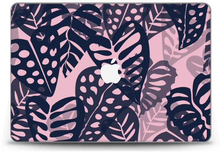 Tropical Plants Army - Tropical Leaves In Navy & Magenta Backpack (800x558), Png Download