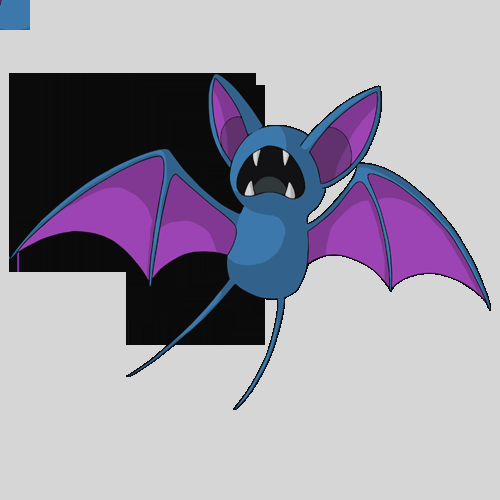Zubat By Million Zubat Clipart - Cartoon (500x500), Png Download