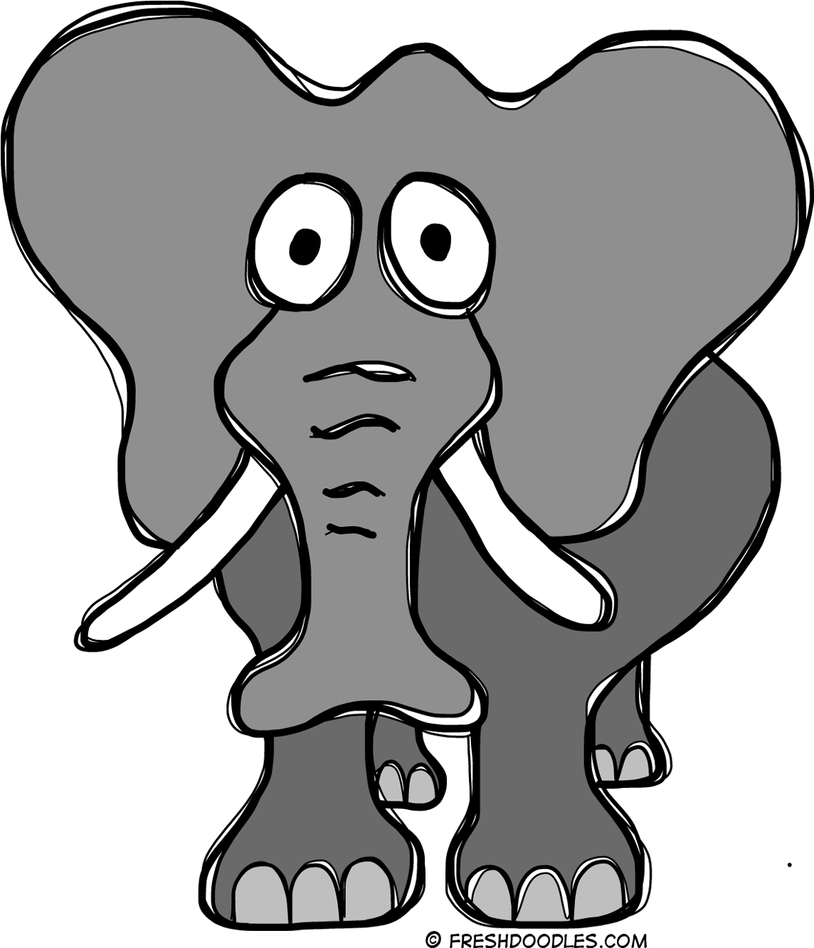 Elephant Ear Clipart Clipart Kid - Clipart Elephants (1181x1351), Png Download