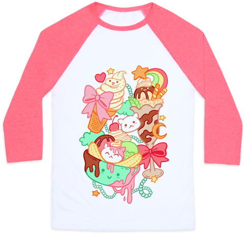 Cute Cat Sundae & Kawaii Ice Cream - Kawaii Ice Cream Cat (484x484), Png Download