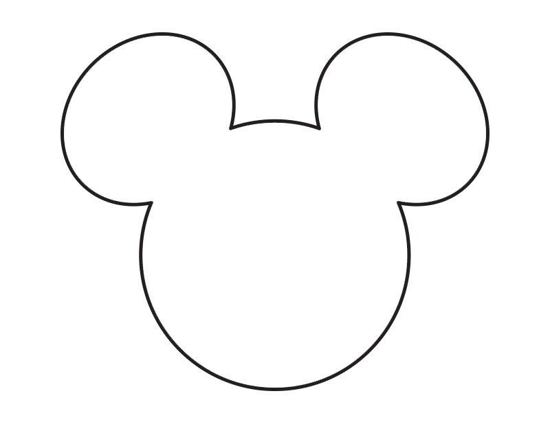 Diy Disney Cruise Door Magnets - Mickey Mouse Face Png (800x618), Png Download