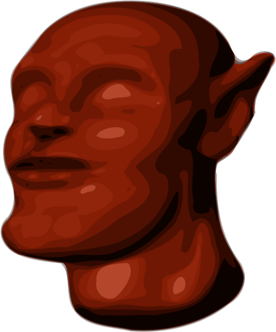 This Free Clipart Png Design Of Am Alien Head 3 (637x900), Png Download