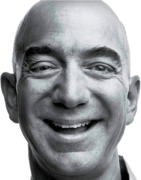 Jeff Bezos Face - Jeff Bezos Black And White (750x750), Png Download