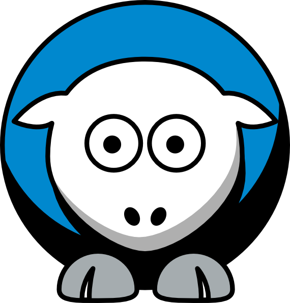 Sheep 4 Toned Carolina Panthers Team Colors Clip Art - College Football (570x596), Png Download