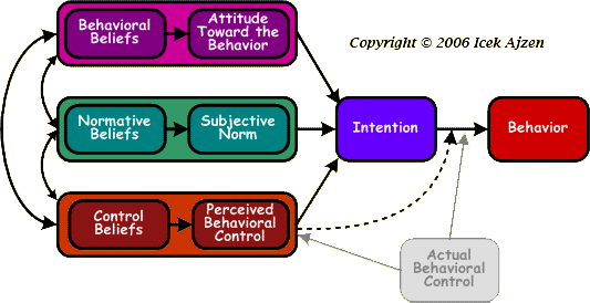 Theory Of Planned Behavior Ajzen 2006 (533x274), Png Download