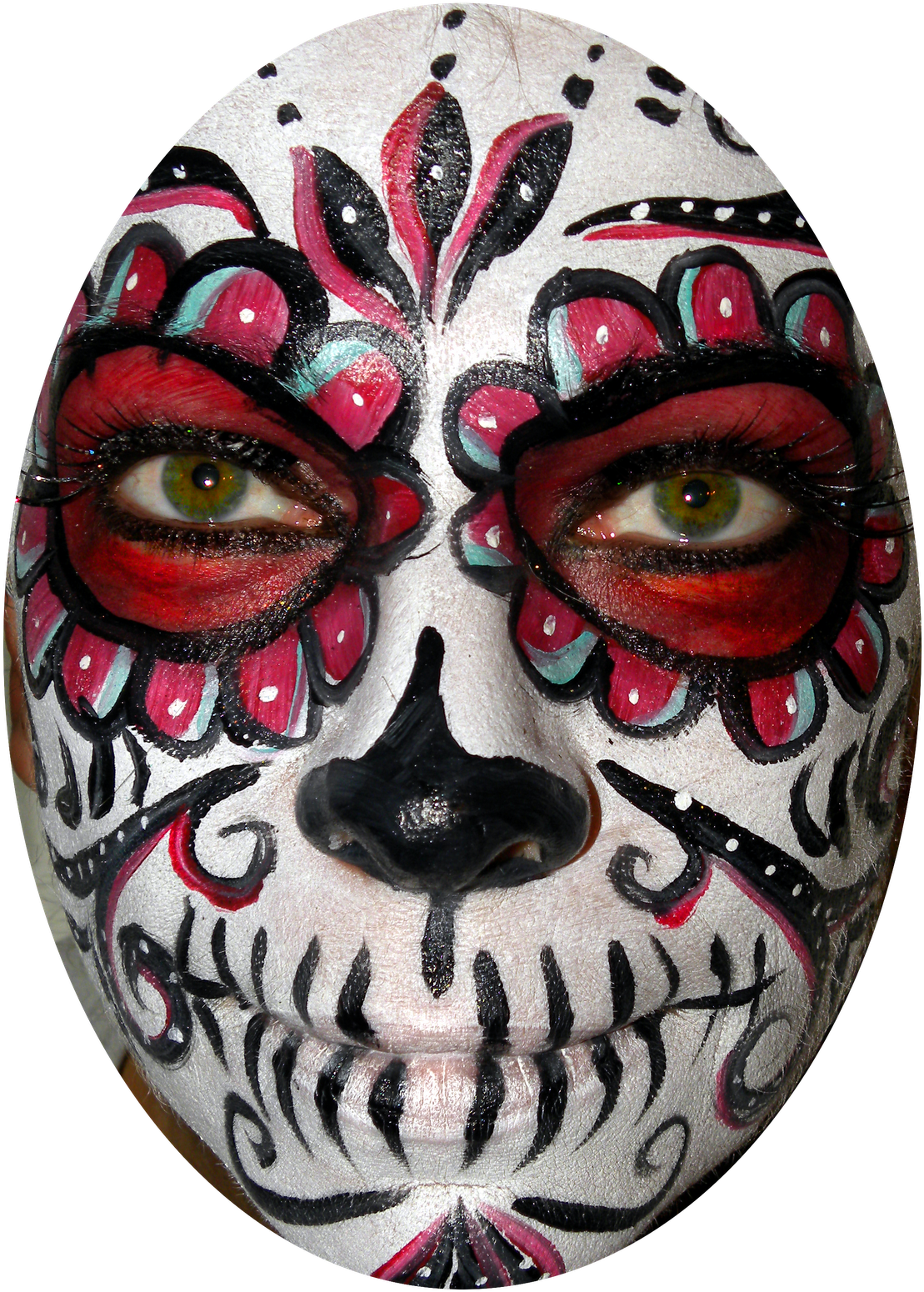 Holiday Face Painting - Catrina Face Png (1156x1600), Png Download
