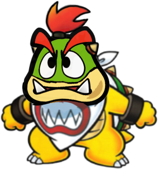 Super Mario Bros Bowser Jr (530x566), Png Download