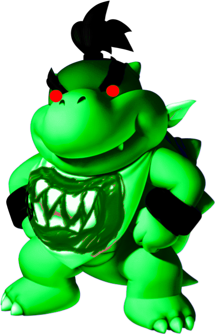 Dark Plasma Bowser Jr - Bowsette And Bowser Jr (476x726), Png Download