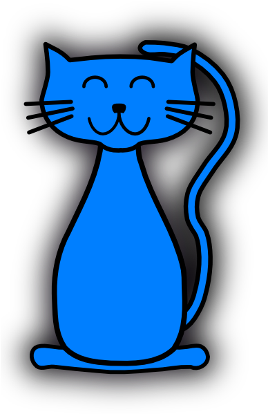 Kittens Clipart Blue Cat - Kitten Clip Art (420x598), Png Download
