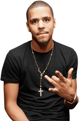 Cole Portrait - J Cole Chris Brown (400x400), Png Download