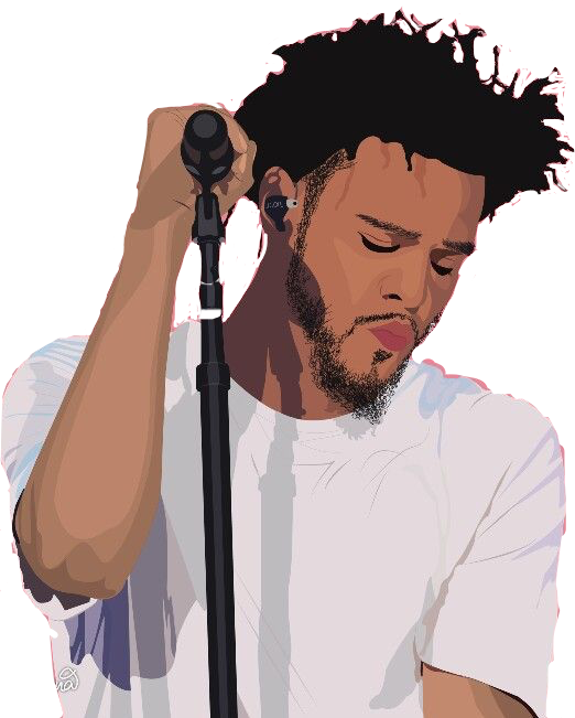 Report Abuse - J Cole Art Pink (522x651), Png Download