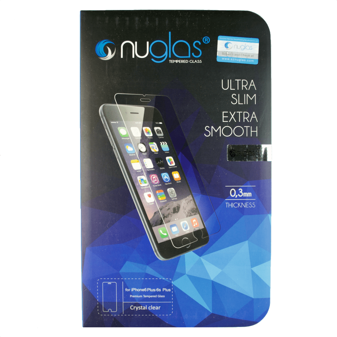 Nuglas Tempered Glass Screen Protector Iphone 6 Plus/6s - Nuglas Tempered Glass Iphone 7 (1080x1080), Png Download
