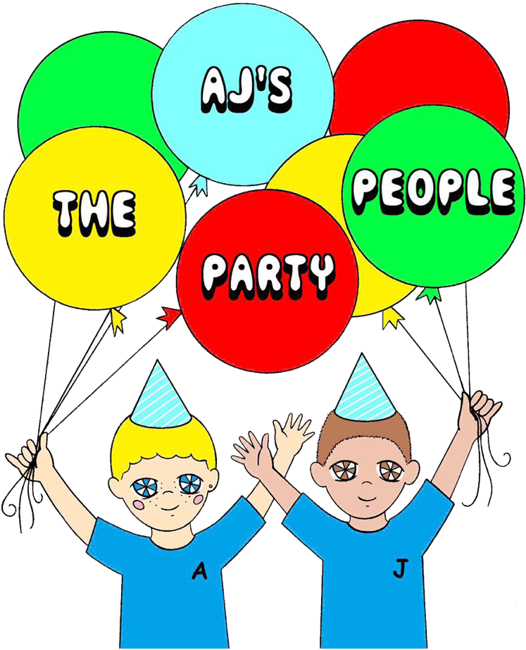 Aj's The Party People - Cartoon (1096x1280), Png Download