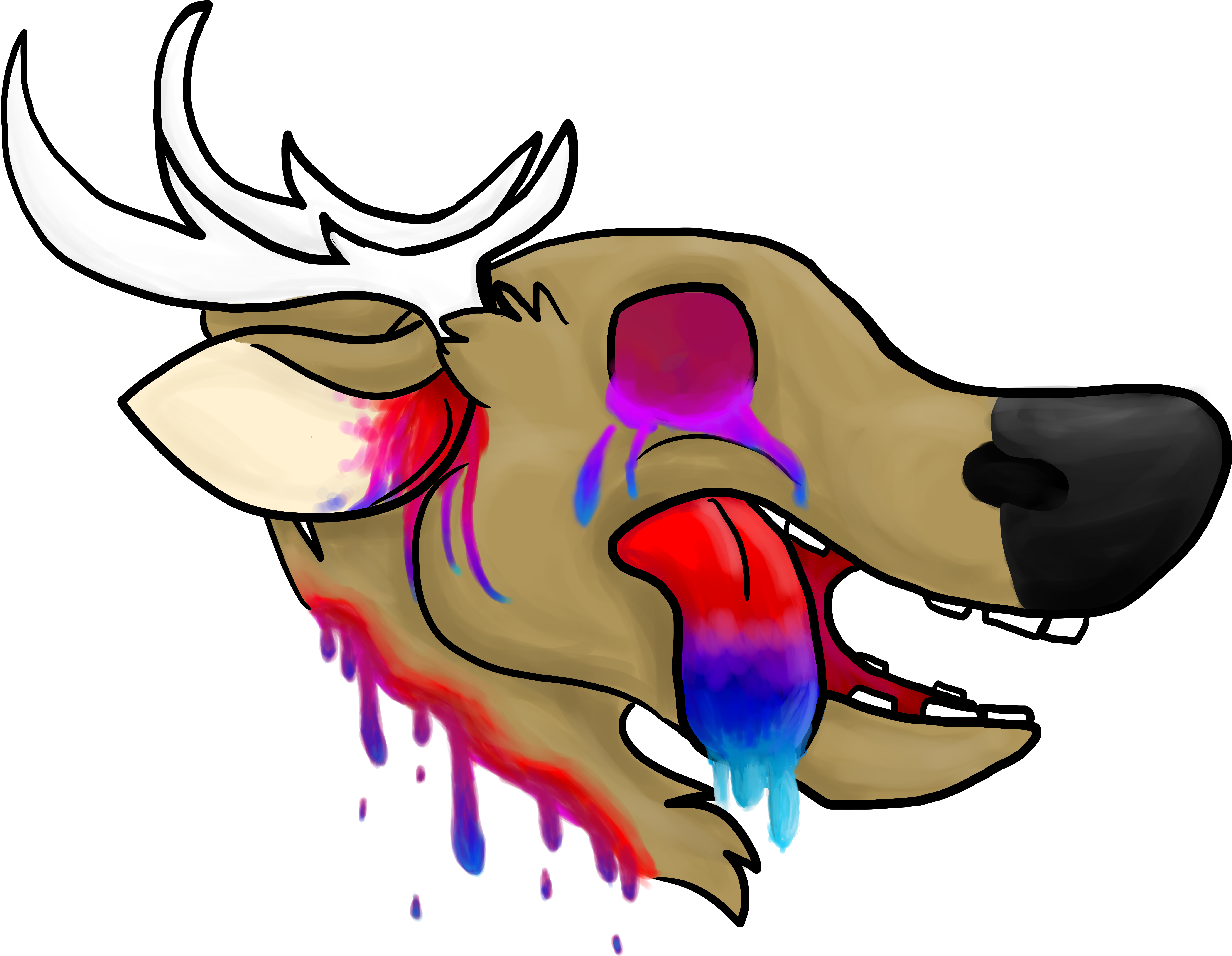 Deer Head - Dog (6500x5000), Png Download
