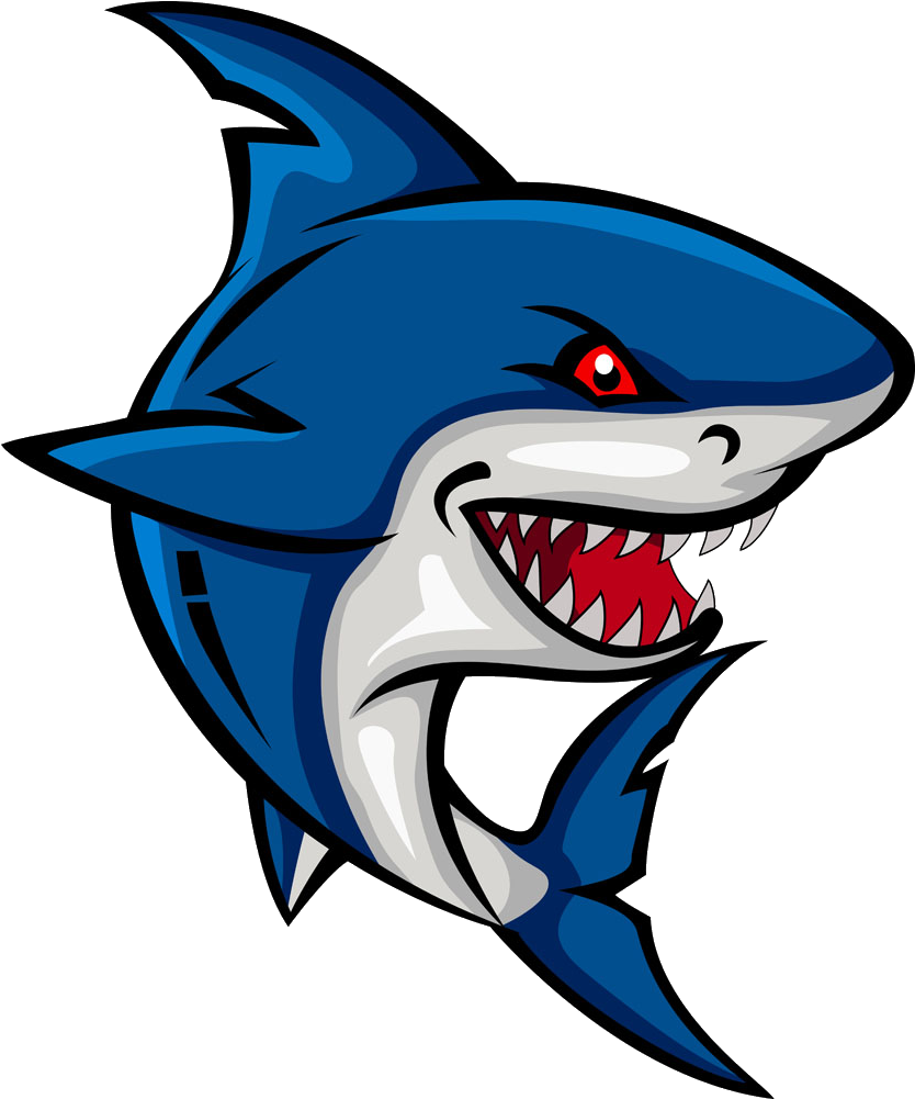Shark Cartoon Clip Art - Animated Shark Logo (1241x1373), Png Download