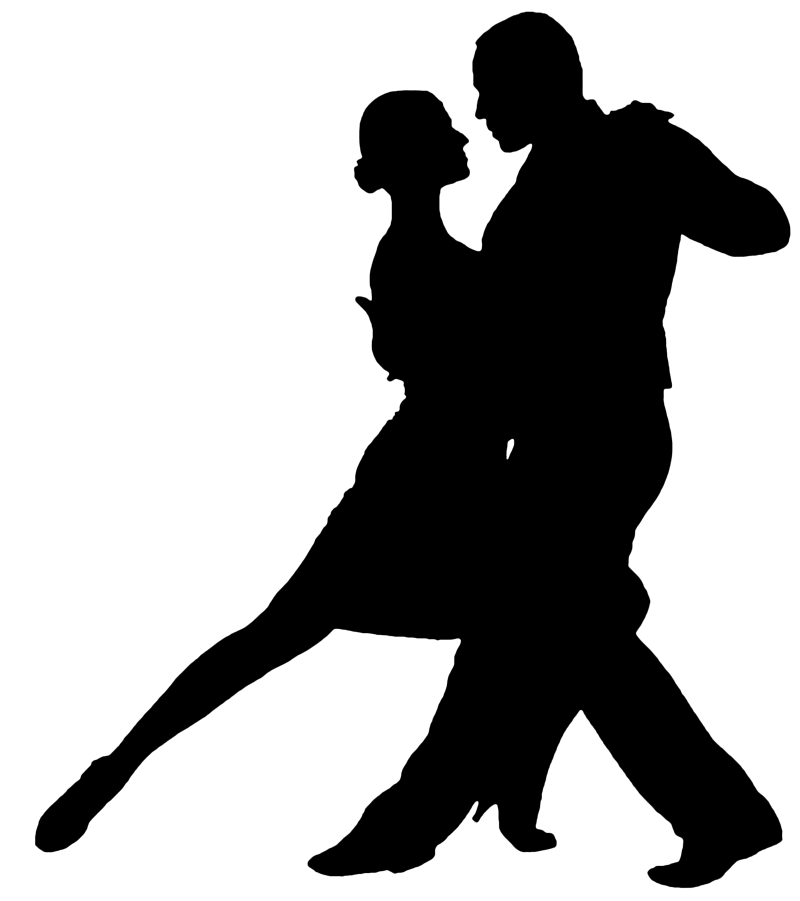 Silhouette Of Tango Dancers (800x901), Png Download