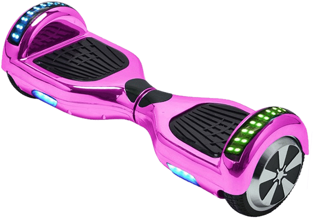 Pink Chrome X6 Bluetooth Hoverboard - Chrome Pink Hoverboard Bluetooth (667x570), Png Download
