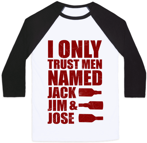 Jack Jim & Jose Baseball Tee - T Shirt Insults (484x484), Png Download