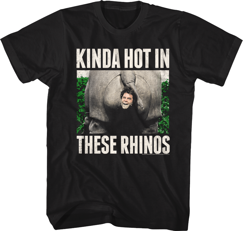 Kinda Hot In These Rhinos Ace Ventura T-shirt - Van Halen 1978 Tour Shirts (995x944), Png Download