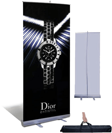 Roll Up Banners - Roll Up Banner With Bag (400x485), Png Download