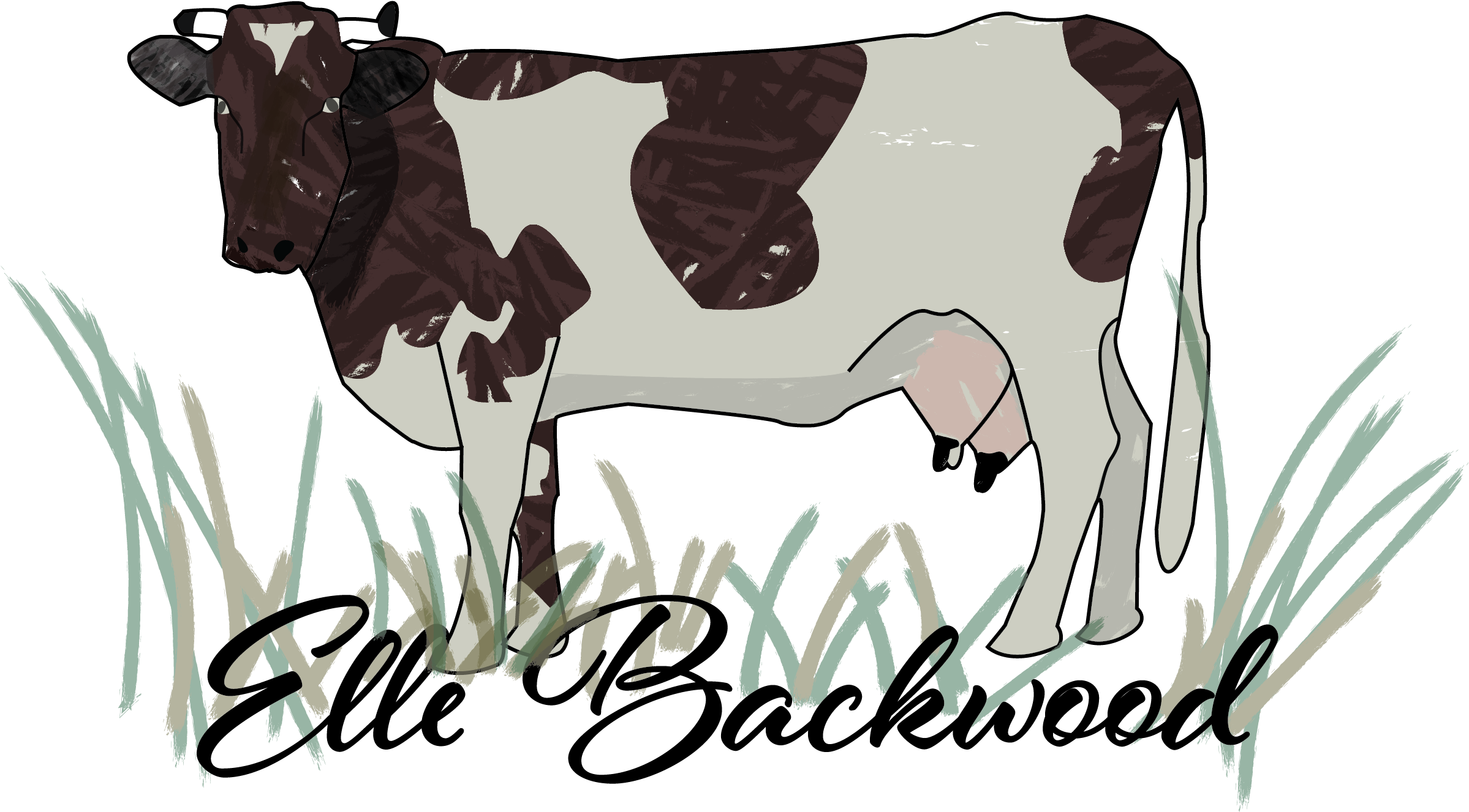 Elle Backwoods - Dairy Cow (2831x1511), Png Download