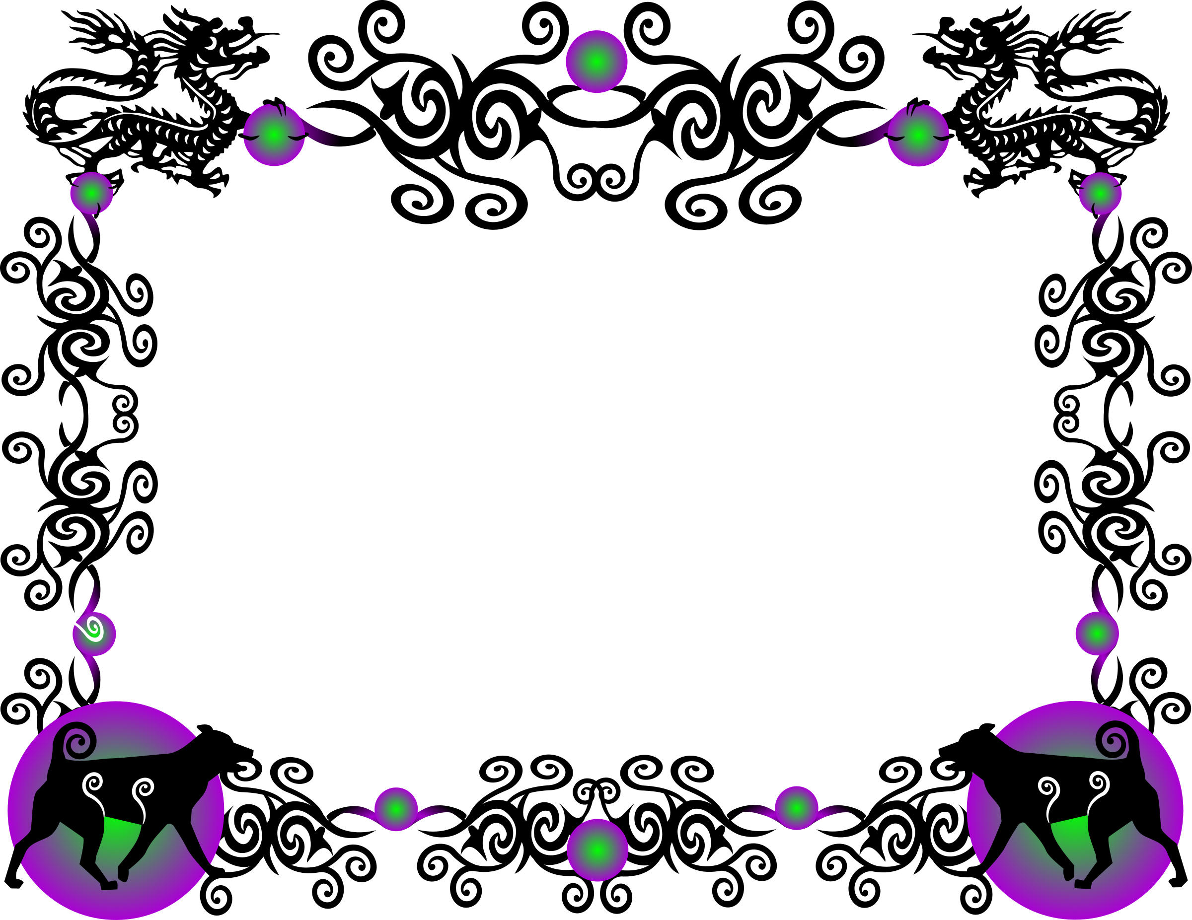This Free Icons Png Design Of Dog Border (2400x1853), Png Download
