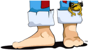 Feet With A Frog - Frog (800x217), Png Download
