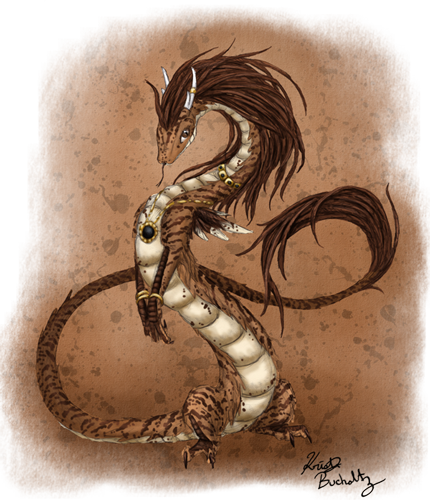 Cream Serpenth Race - Dragon (430x500), Png Download
