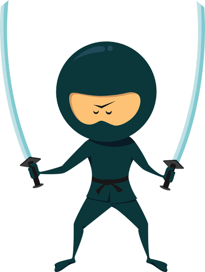 Cute Ninja Tattoo (400x531), Png Download