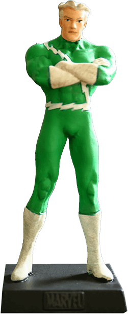 Marvel Eaglemoss Quicksilver Vert (251x614), Png Download