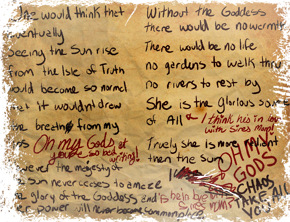 Crumpled Paper - Handwriting (1024x768), Png Download