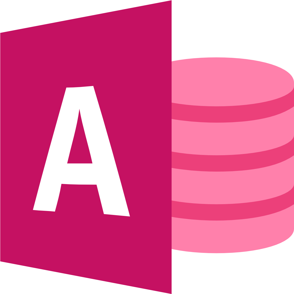 The First Is A Slanted Piece Of Paper - Microsoft Access Logo Png (1600x1600), Png Download