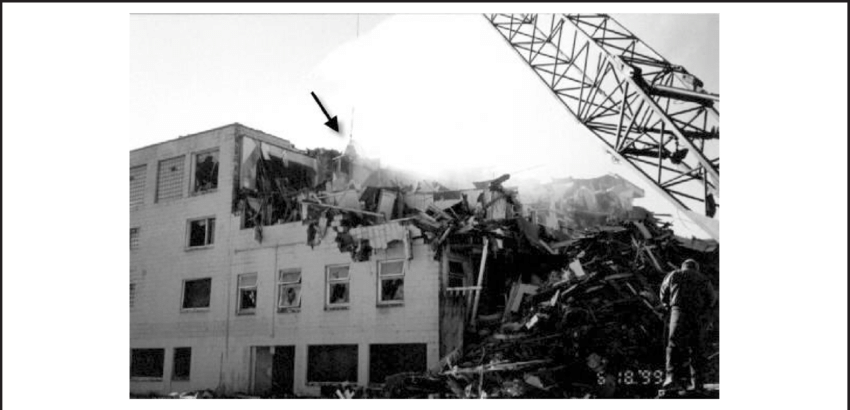 Start Of Demolition Of Building A Using A Wrecking - Fire Hose (arrow) (850x410), Png Download