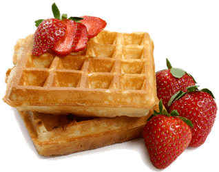 Waffles With Strawberries - Maple Grove Farms All Purpose Baking Mix - 16 Oz Box (400x400), Png Download