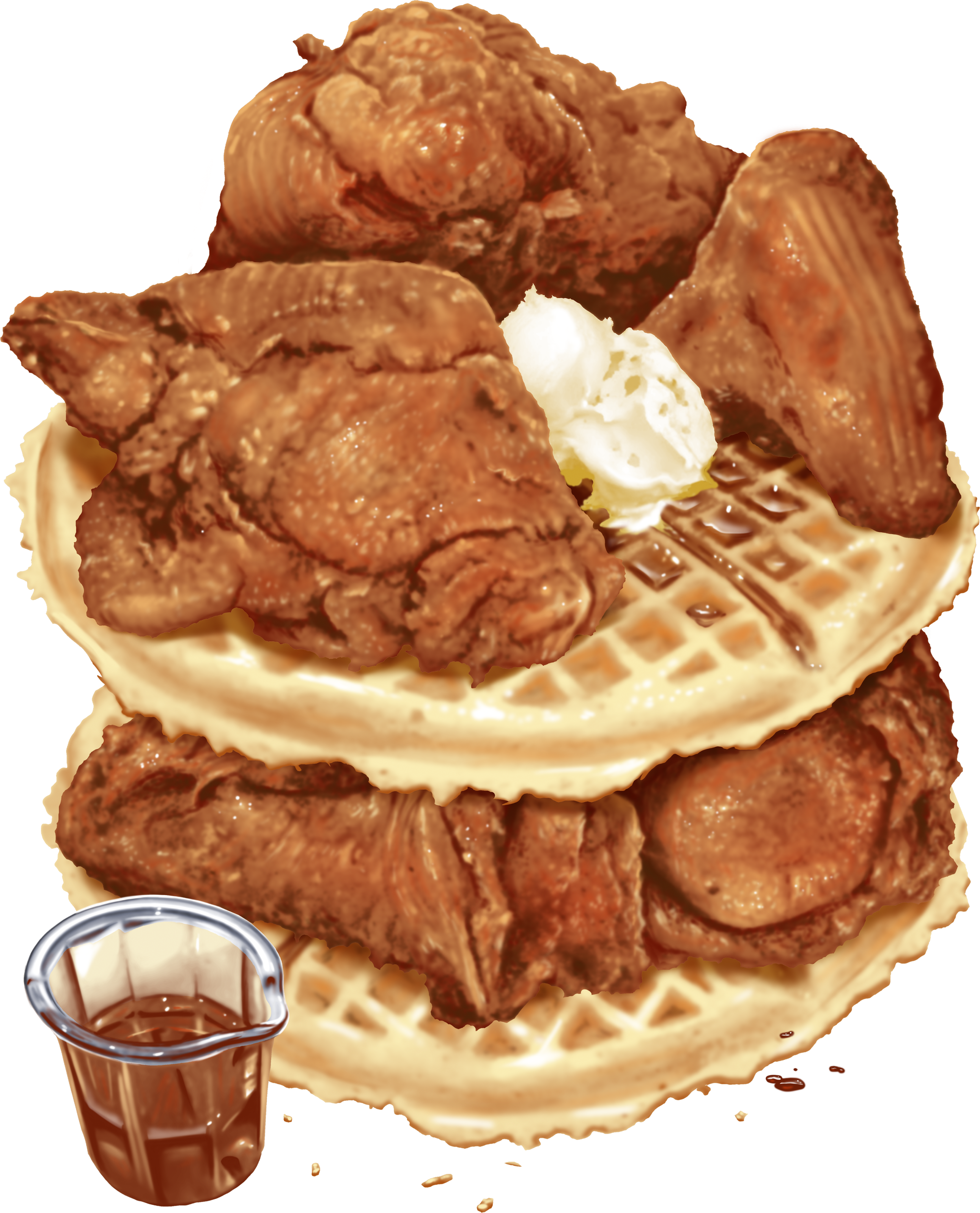 Waffles Transparent Chiken (3600x4320), Png Download
