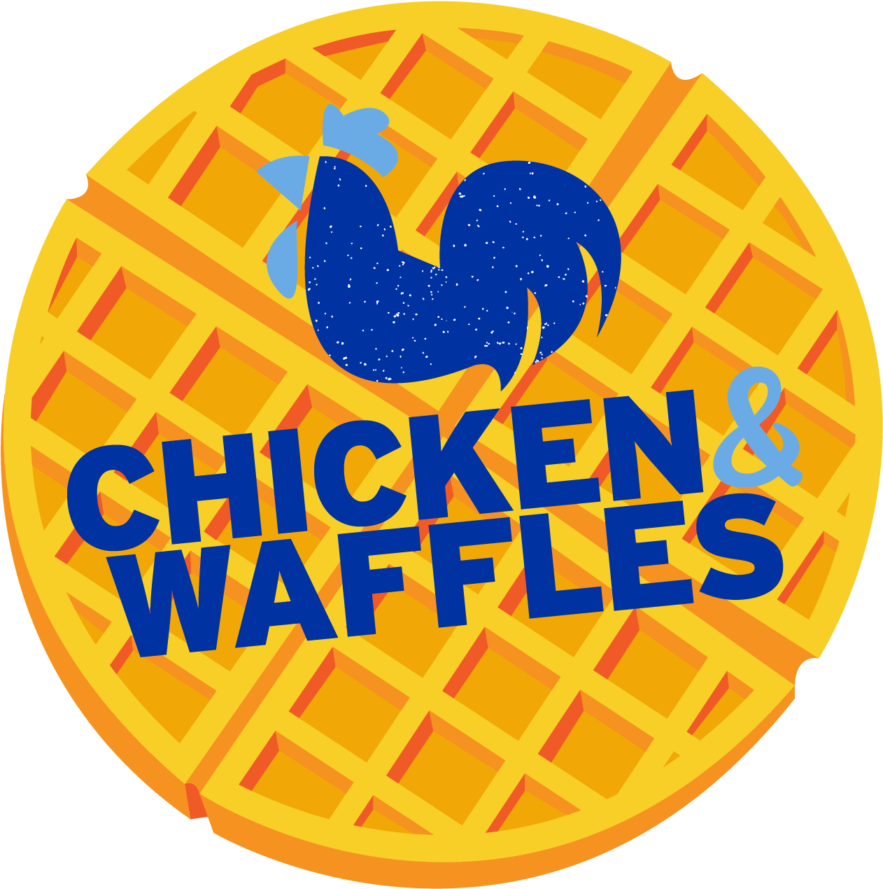 Chicken And Waffles - Rooster (2268x1474), Png Download