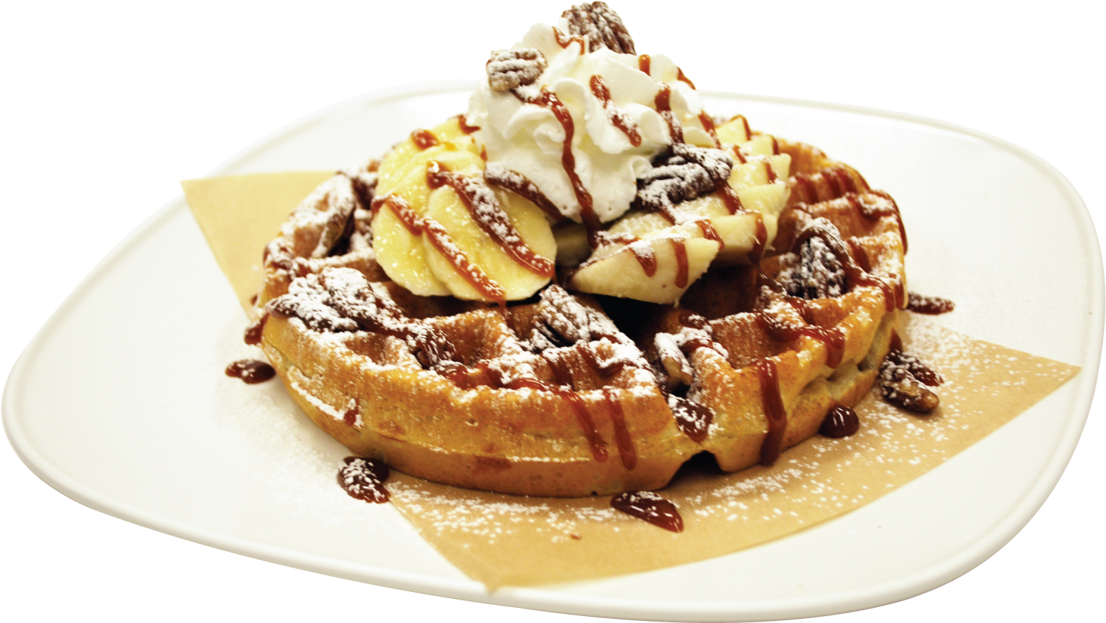 Crepes - Waffles - Ice Cream (1667x958), Png Download