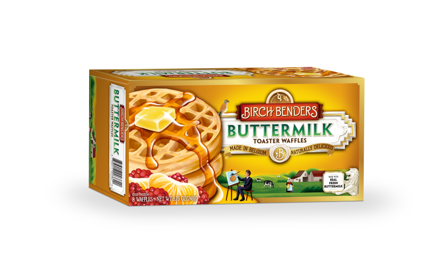 Birch Benders Frozen Waffles (900x550), Png Download