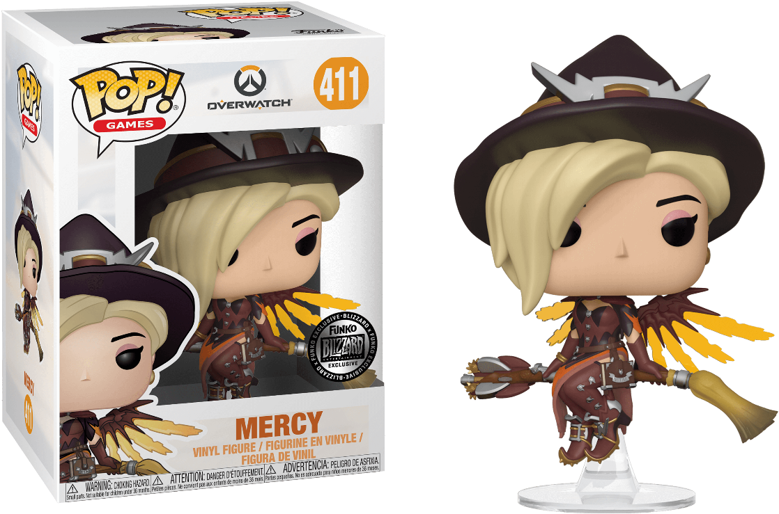 Funko Pop Vinyl Witch Mercy - Pop Heroes (550x550), Png Download