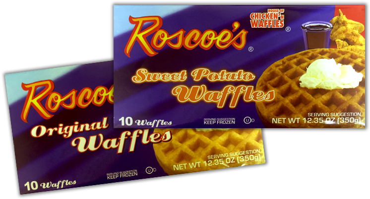 Roscoe's Toaster Waffles Original Or Sweet Potato - Roscoes Frozen Waffles (782x463), Png Download