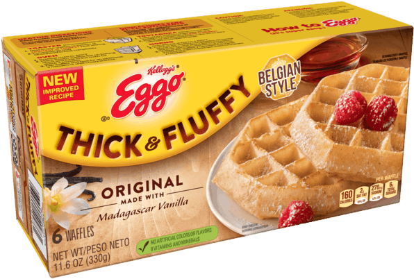 Eggo Thick And Fluffy (600x413), Png Download