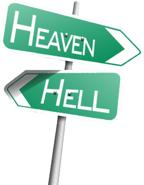 Share This Image - Heaven And Hell Png (467x600), Png Download