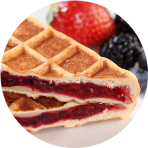 Fruit Filled - Waffles Filled With Fruit (400x400), Png Download