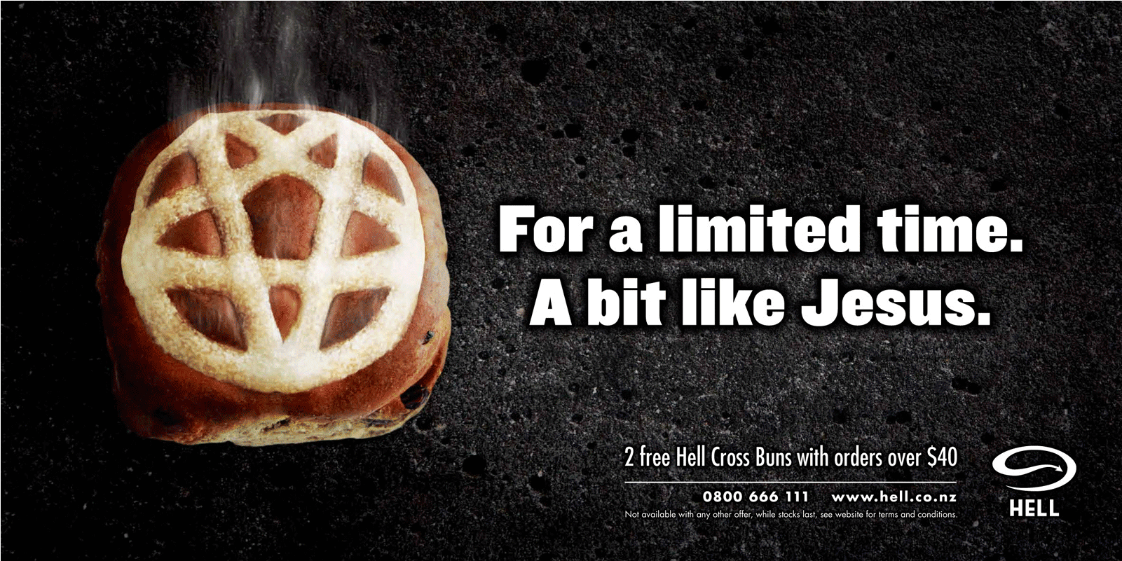 Bcf Dentsu - Hell Pizza Rabbit Billboard (1600x1200), Png Download