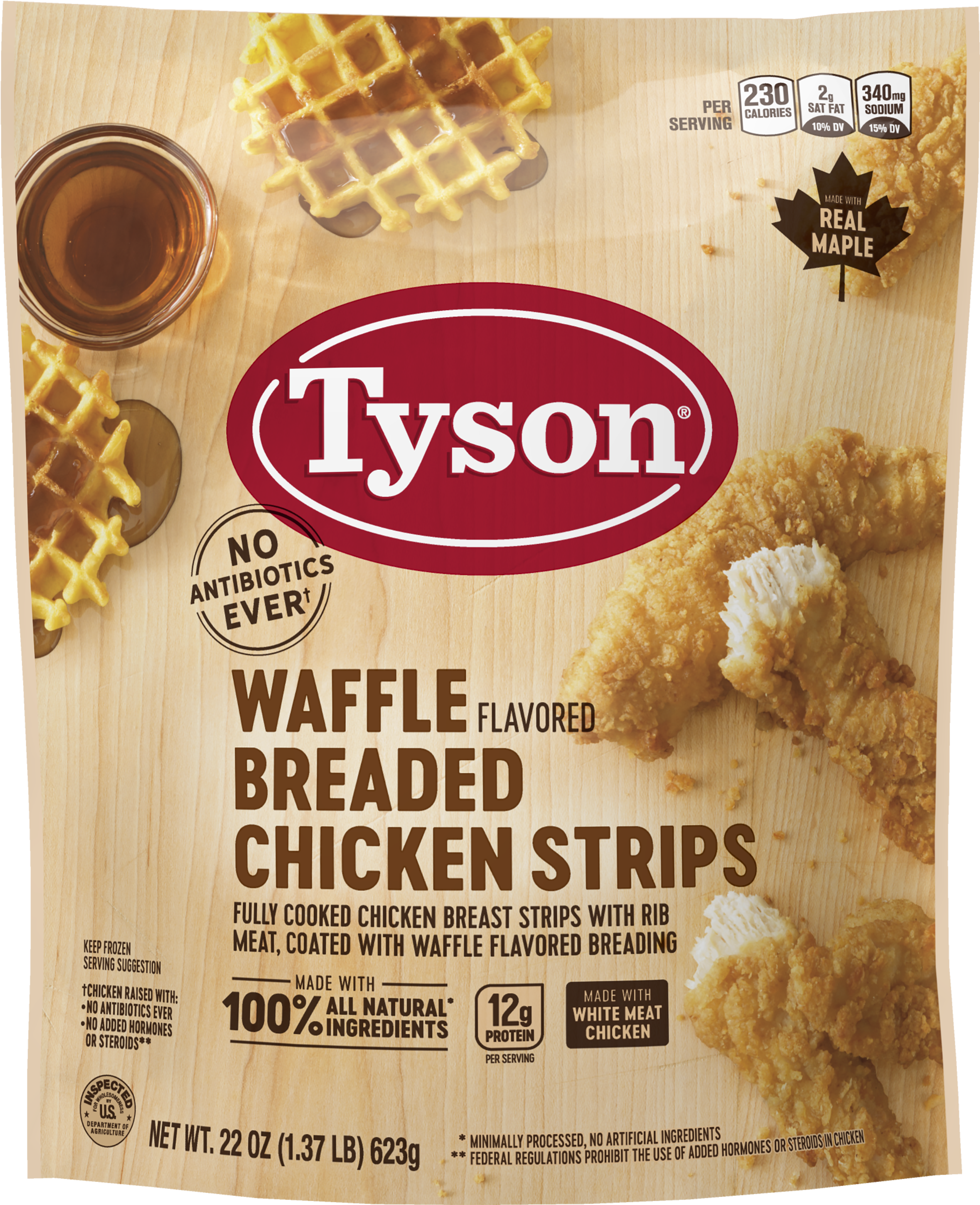 Tyson® Waffle Flavored Breaded Chicken Strips, 22 Oz - Tyson Foods (2400x2400), Png Download