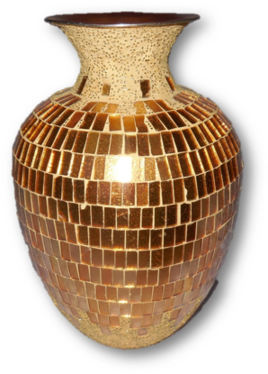 Mosaic Flower Vase As-1153 - Earthenware (356x500), Png Download