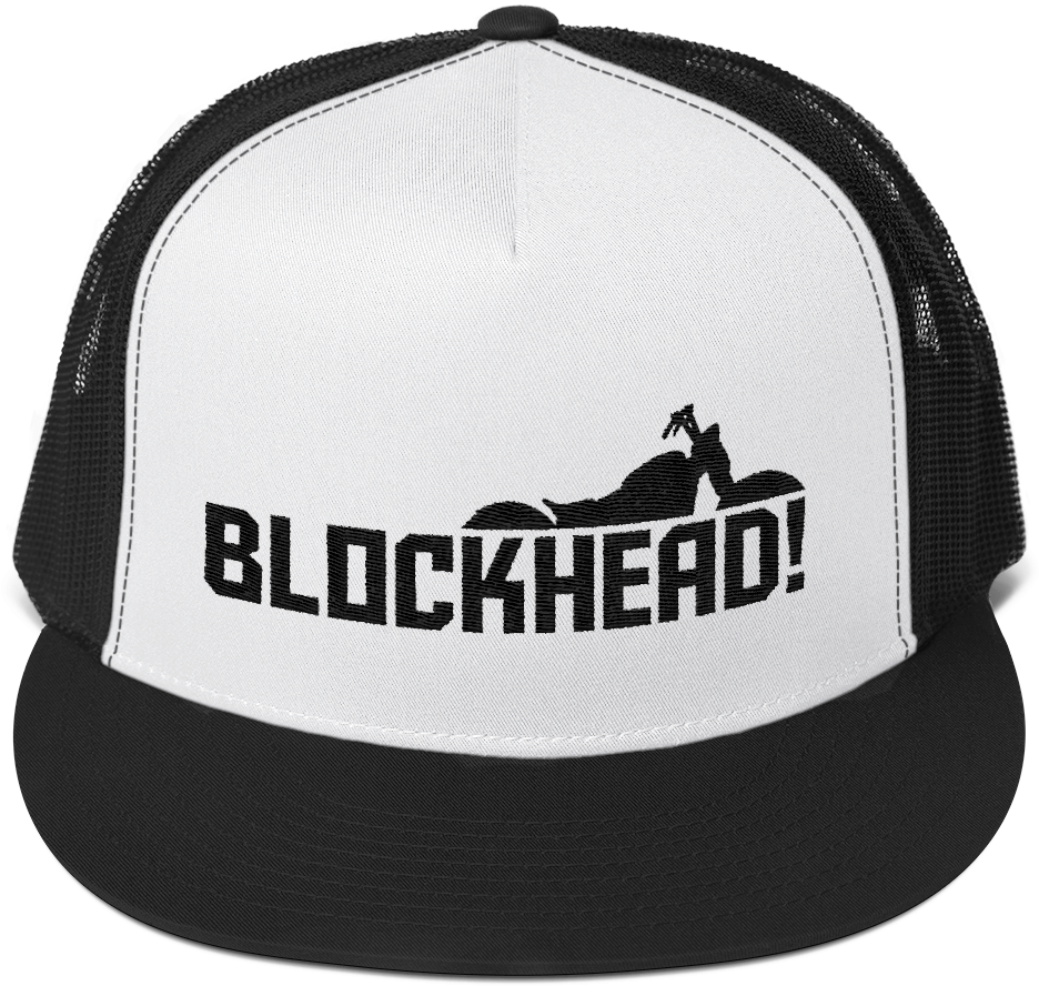 Blockcycle Trucker Hat Blockheadmoto - Baseball Cap, Dope, Caps, Trucker Cap, Embroidered (1000x1000), Png Download